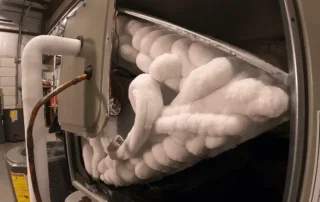 Frozen evaporator coil in an AC unit