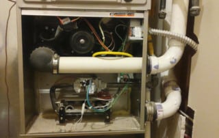 cellular core piping exhaust on furnace