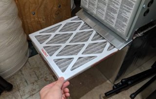 Furnace filter replacement furnace slot